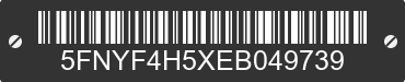 2014 HONDA Pilot 5FNYF4H5XEB049739 VIN decoded