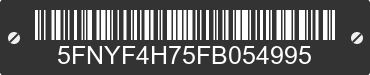 2015 HONDA Pilot 5FNYF4H75FB054995 VIN decoded