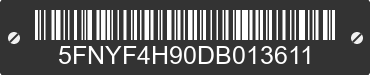 2013 HONDA Pilot 5FNYF4H90DB013611 VIN decoded