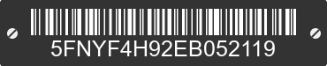 2014 HONDA Pilot 5FNYF4H92EB052119 VIN decoded