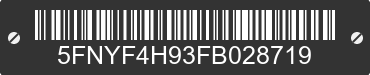 2015 HONDA Pilot 5FNYF4H93FB028719 VIN decoded