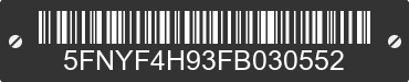 2015 HONDA Pilot 5FNYF4H93FB030552 VIN decoded