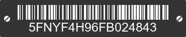 2015 HONDA Pilot 5FNYF4H96FB024843 VIN decoded