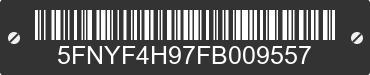 2015 HONDA Pilot 5FNYF4H97FB009557 VIN decoded