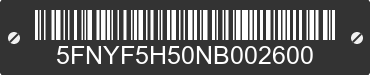 2022 HONDA Pilot 5FNYF5H50NB002600 VIN decoded