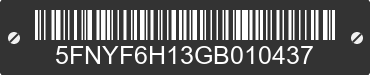 2016 HONDA Pilot 5FNYF6H13GB010437 VIN decoded