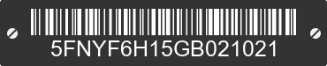2016 HONDA Pilot 5FNYF6H15GB021021 VIN decoded
