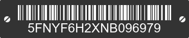 2022 HONDA Pilot 5FNYF6H2XNB096979 VIN decoded