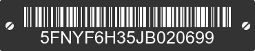2018 HONDA Pilot 5FNYF6H35JB020699 VIN decoded