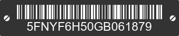 2016 HONDA Pilot 5FNYF6H50GB061879 VIN decoded