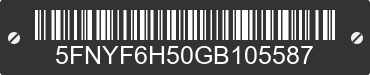 2016 HONDA Pilot 5FNYF6H50GB105587 VIN decoded