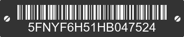 2017 HONDA Pilot 5FNYF6H51HB047524 VIN decoded