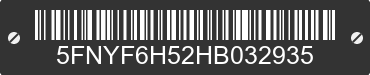 2017 HONDA Pilot 5FNYF6H52HB032935 VIN decoded