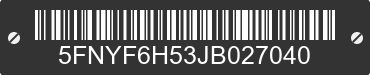 2018 HONDA Pilot 5FNYF6H53JB027040 VIN decoded