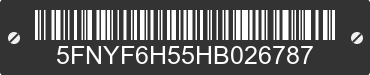 2017 HONDA Pilot 5FNYF6H55HB026787 VIN decoded