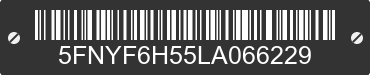 2020 HONDA Pilot 5FNYF6H55LA066229 VIN decoded