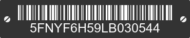 2020 HONDA Pilot 5FNYF6H59LB030544 VIN decoded