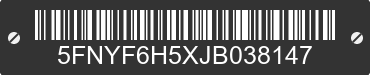 2018 HONDA Pilot 5FNYF6H5XJB038147 VIN decoded