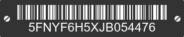 2018 HONDA Pilot 5FNYF6H5XJB054476 VIN decoded
