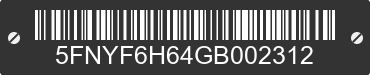 2016 HONDA Pilot 5FNYF6H64GB002312 VIN decoded