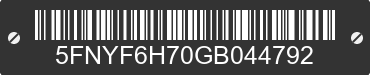 2016 HONDA Pilot 5FNYF6H70GB044792 VIN decoded