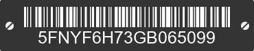 2016 HONDA Pilot 5FNYF6H73GB065099 VIN decoded