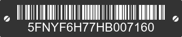 2017 HONDA Pilot 5FNYF6H77HB007160 VIN decoded