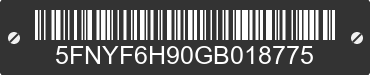 2016 HONDA Pilot 5FNYF6H90GB018775 VIN decoded