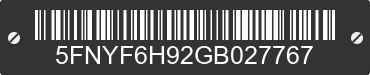 2016 HONDA Pilot 5FNYF6H92GB027767 VIN decoded