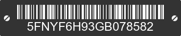2016 HONDA Pilot 5FNYF6H93GB078582 VIN decoded