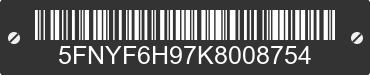 2019 HONDA Pilot 5FNYF6H97K8008754 VIN decoded