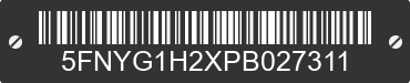 2023 HONDA Pilot 5FNYG1H2XPB027311 VIN decoded