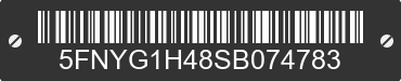 2025 HONDA Pilot 5FNYG1H48SB074783 VIN decoded