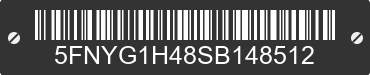 2025 HONDA Pilot 5FNYG1H48SB148512 VIN decoded