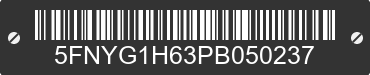 2023 HONDA Pilot 5FNYG1H63PB050237 VIN decoded