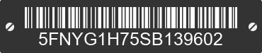 2025 HONDA Pilot 5FNYG1H75SB139602 VIN decoded