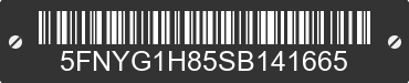 2025 HONDA Pilot 5FNYG1H85SB141665 VIN decoded