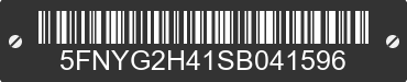 2025 HONDA Pilot 5FNYG2H41SB041596 VIN decoded
