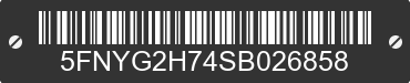 2025 HONDA Pilot 5FNYG2H74SB026858 VIN decoded