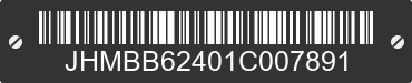 2001 HONDA Prelude JHMBB62401C007891 VIN decoded