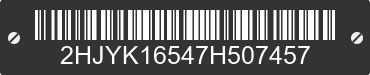 2007 HONDA Ridgeline 2HJYK16547H507457 VIN decoded