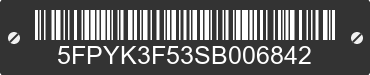 2025 HONDA Ridgeline 5FPYK3F53SB006842 VIN decoded