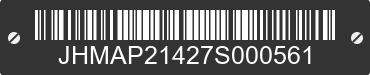 2007 HONDA S2000 JHMAP21427S000561 VIN decoded