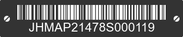 2008 HONDA S2000 JHMAP21478S000119 VIN decoded