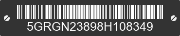 2008 HUMMER H2 5GRGN23898H108349 VIN decoded
