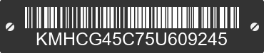 2005 HYUNDAI Accent KMHCG45C75U609245 VIN decoded
