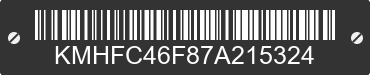 2007 HYUNDAI Azera KMHFC46F87A215324 VIN decoded