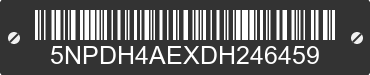 2013 HYUNDAI Elantra 5NPDH4AEXDH246459 VIN decoded