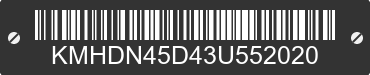 2003 HYUNDAI Elantra KMHDN45D43U552020 VIN decoded