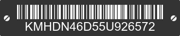 2005 HYUNDAI Elantra KMHDN46D55U926572 VIN decoded